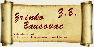 Zrinko Bausovac vizit kartica